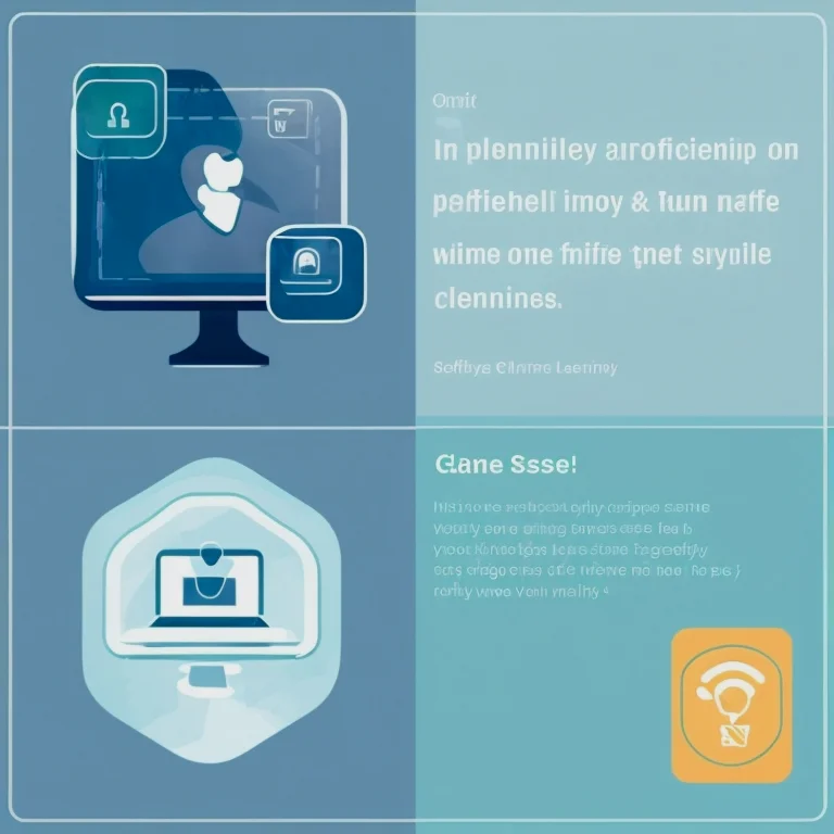 Persona usando computadora con seguridad digital